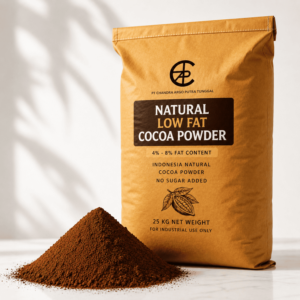 Natural Low Fat Cocoa Powder - FSSC Halal Kosher - Bulk Supply for Manufacturers