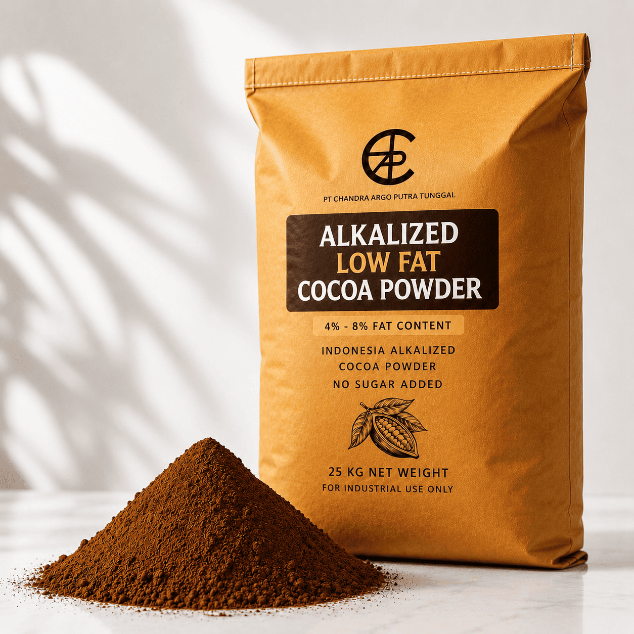 Alkalized Low Fat Cocoa Powder - FSSC Halal Kosher - Bulk Supply for Manufacturers