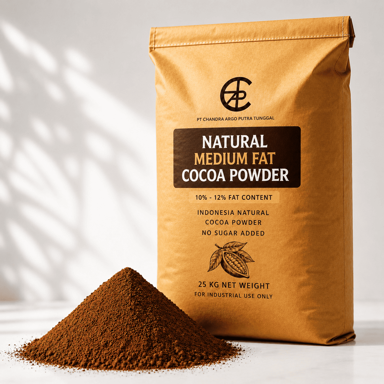 Natural Medium Fat Cocoa Powder - FSSC Halal Kosher - Bulk Supply for Manufacturers