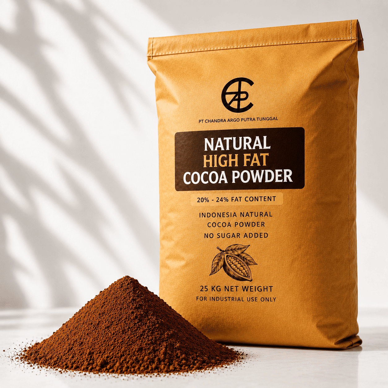 Natural High Fat Cocoa Powder - FSSC Halal Kosher - Bulk Supply for Manufacturers