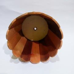 Wood Vase Cover for Succulent and Flower-Round 14-Semi Circle-Handicraft
