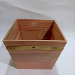 Wood Vase Cover for Succulent and Flower-Square 14-Handicraft