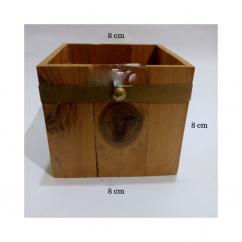 Wooden Desk Decor and Organizer - 8 cm - Handicraft
