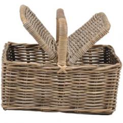 Rattan Basket Wicker Rattan Storage Basket for Picnic